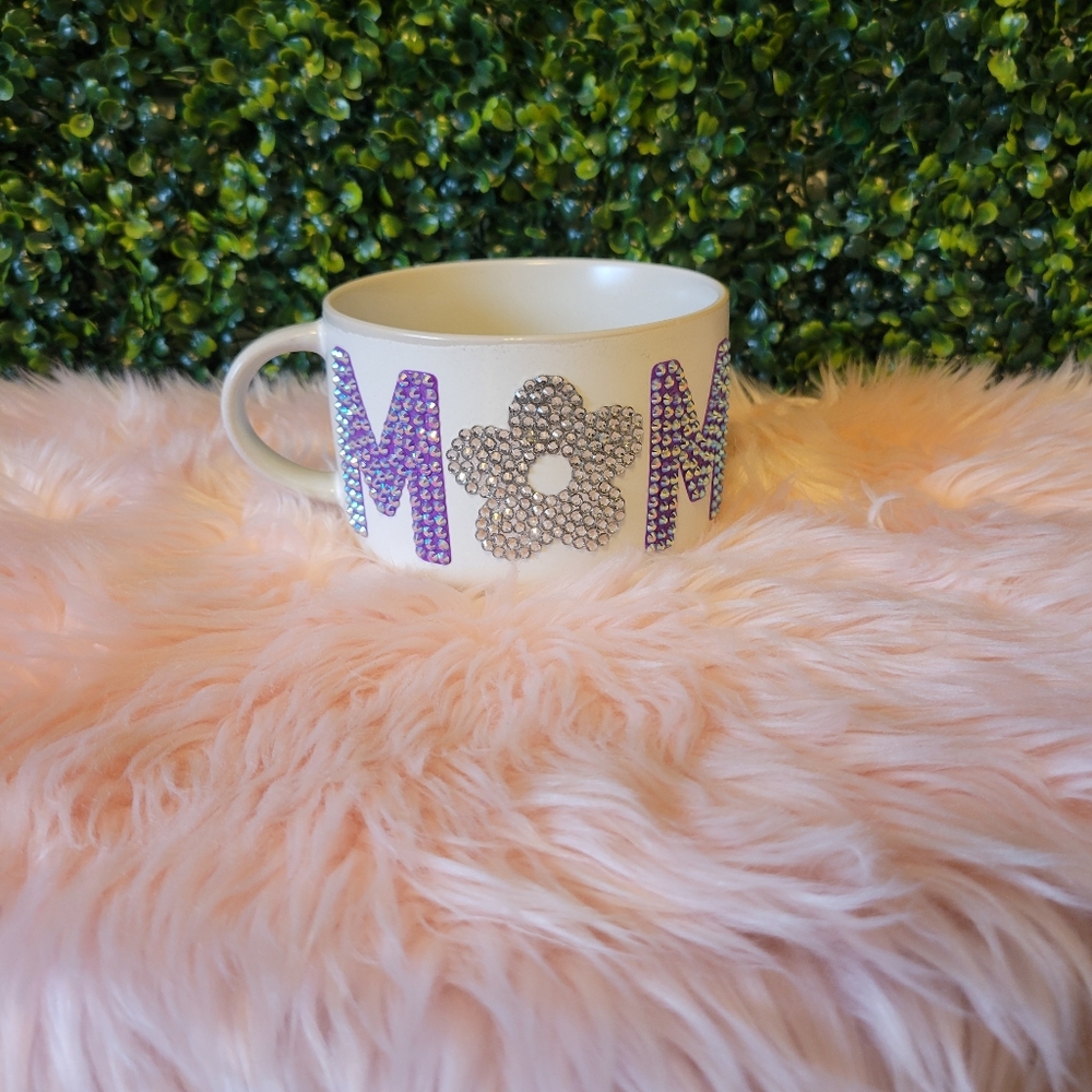 Purple and Silver MOM Mug
